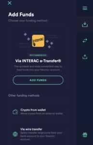 Newton Crypto Trading Add Funds