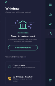 Newton Crypto Withdraw Funds