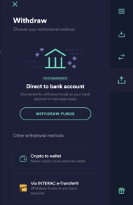 Newton Crypto Withdraw Funds