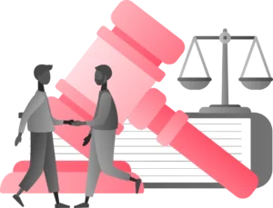 An illustration representing the legal aspects of estate planning