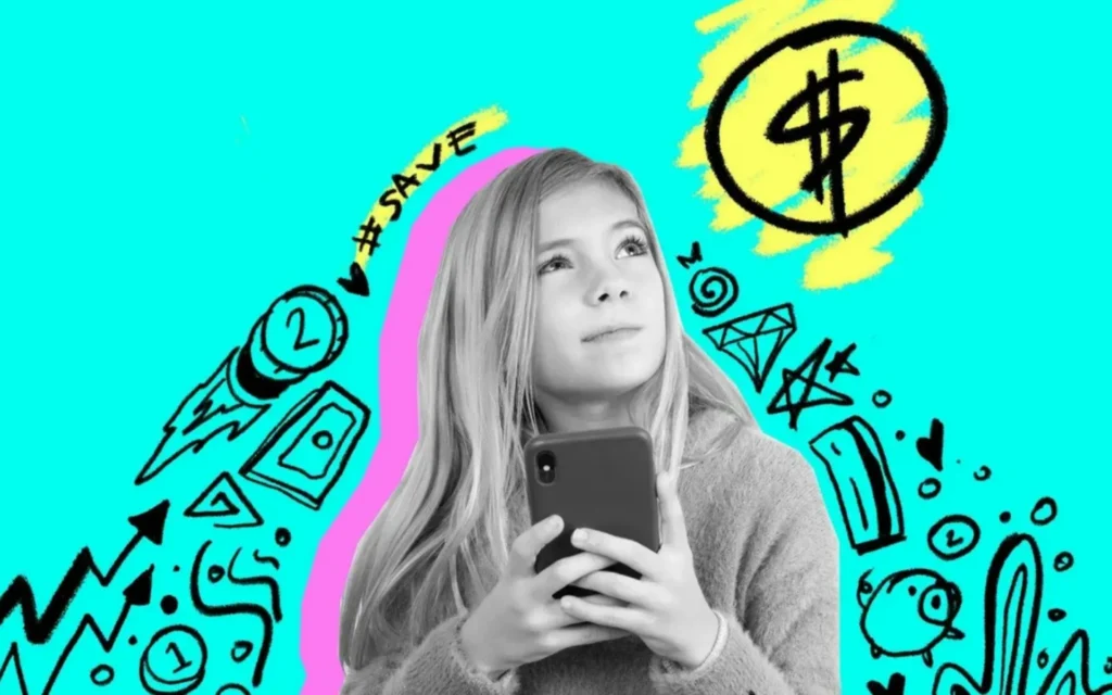 RBC Mydoh app for kids hero image of a young person thinking about money