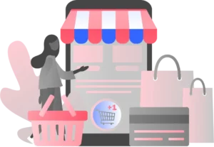 Online shopping illustration